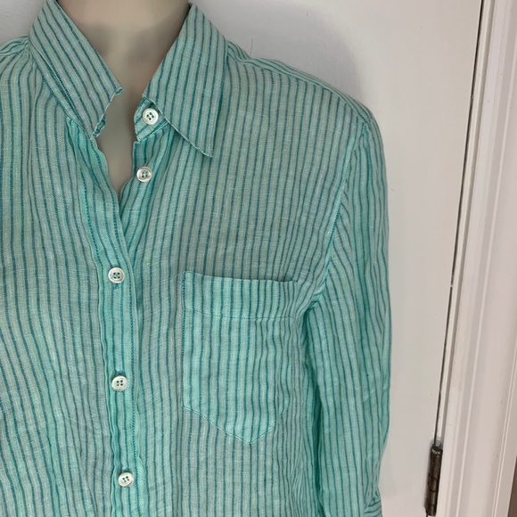 Weekend Max Mara linen striped button down - Picture 3 of 8